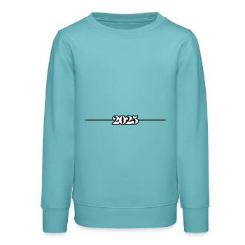 2025 - Teenager Organic Sweatshirt Mini Changer von Stanley/Stella - Pastelltürkis - Vorne - AI Model Teenager Male light (155cm)