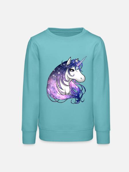 Einhorn - Teenager Organic Sweatshirt Mini Changer von Stanley/Stella - Pastelltürkis