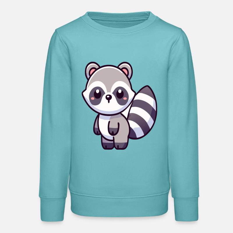 Raton laveur - Sweat ado bio Stanley/Stella - turquoise pastel