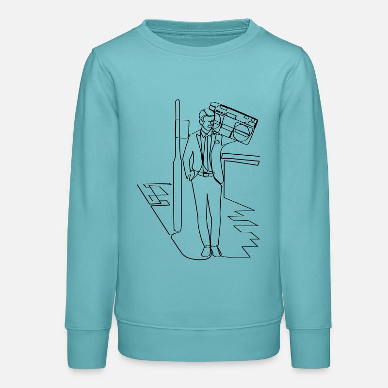 Suitwoofer - Teens Organic Sweatshirt by Stanley/Stella - pastel turquoise