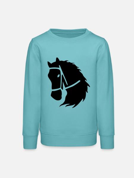 pferde - Teenager Organic Sweatshirt Mini Changer von Stanley/Stella - Pastelltürkis
