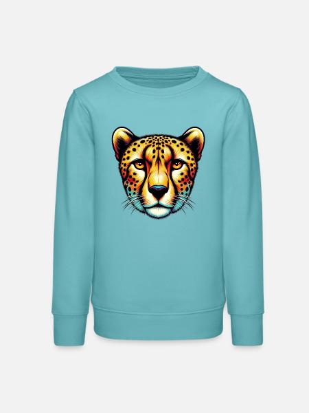 Gepard - Teenager Organic Sweatshirt Mini Changer von Stanley/Stella - Pastelltürkis