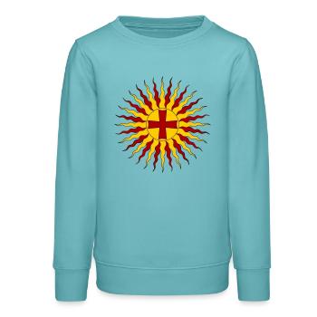 Eternal light of Jesus Christ - Teens Organic Sweatshirt by Stanley/Stella - pastel turquoise - Front - AI Model Teenager Male light (155cm)