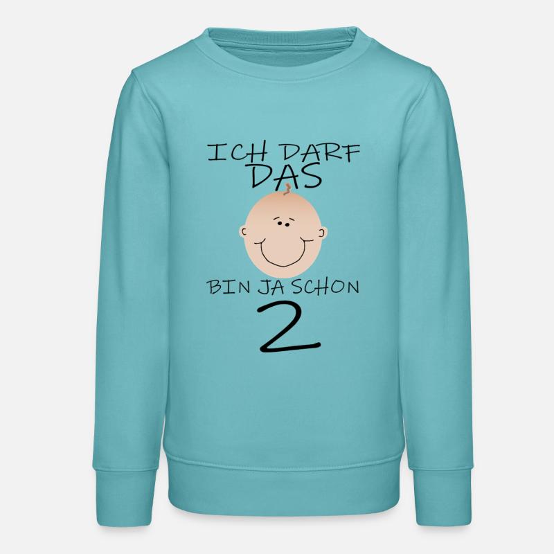2e anniversaire garçon - Sweat ado bio Stanley/Stella - turquoise pastel
