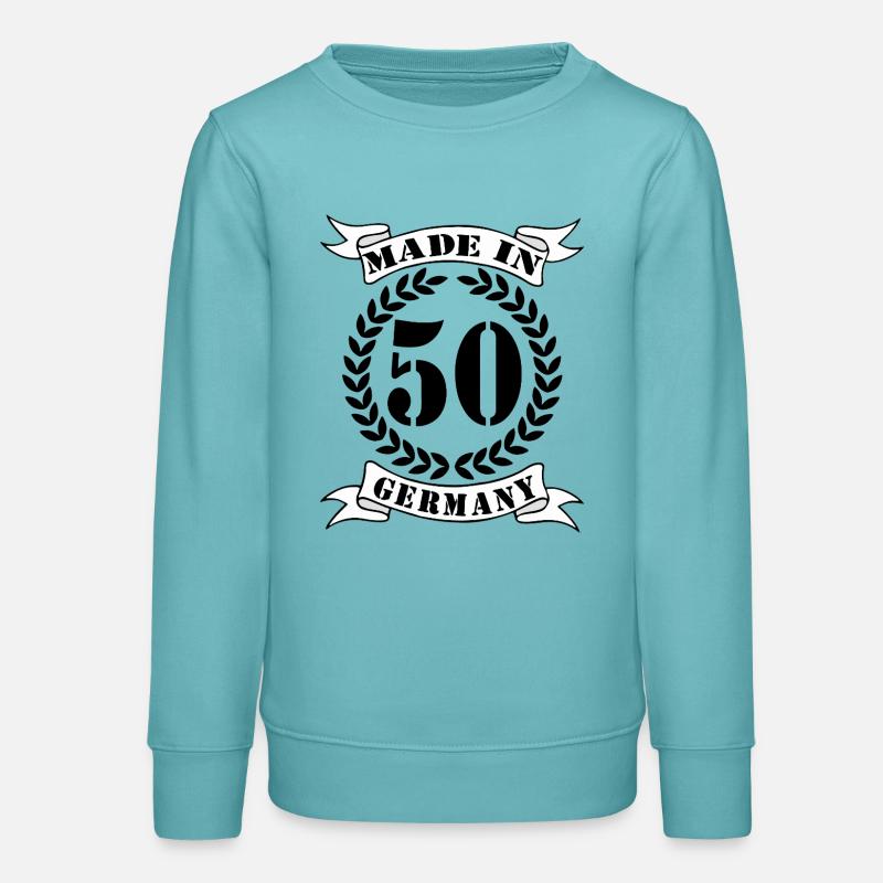 50e anniversaire , Allemagne - Sweat ado bio Stanley/Stella - turquoise pastel