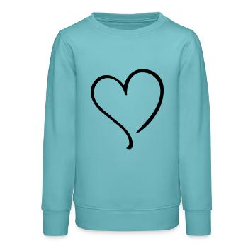 heart - Teenager Organic Sweatshirt Mini Changer von Stanley/Stella - Pastelltürkis - Vorne - AI Model Teenager Male light (155cm)
