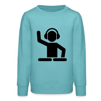 DJ - Sweat ado bio Stanley/Stella - turquoise pastel - Devant - AI Model Teenager Male light (155cm)