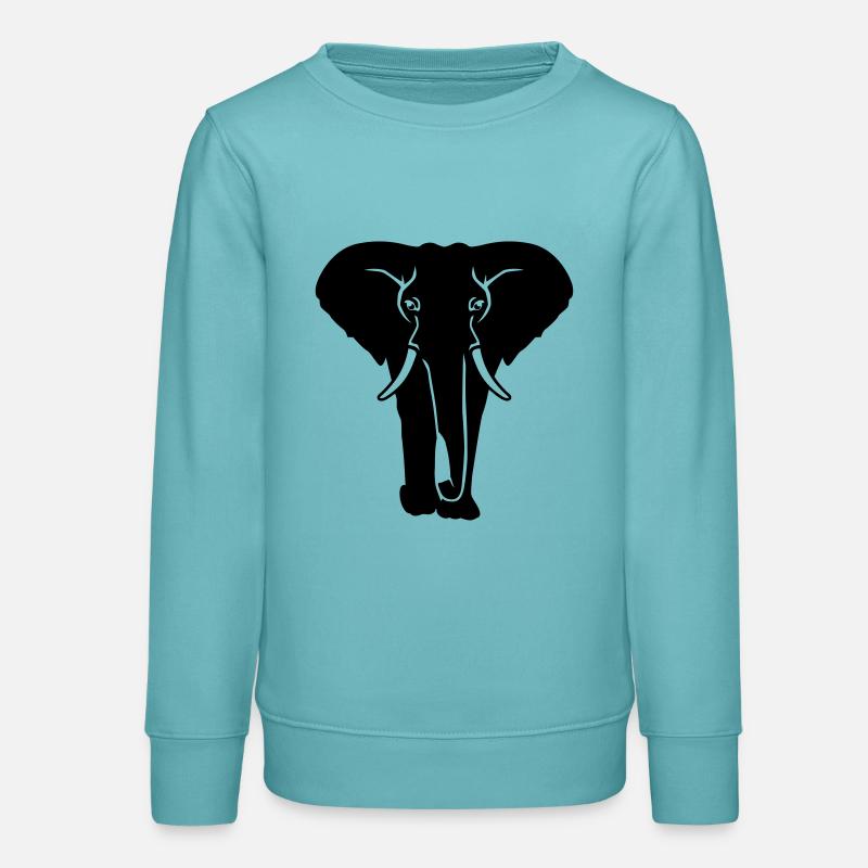 Elephant - Teens Organic Sweatshirt by Stanley/Stella - pastel turquoise