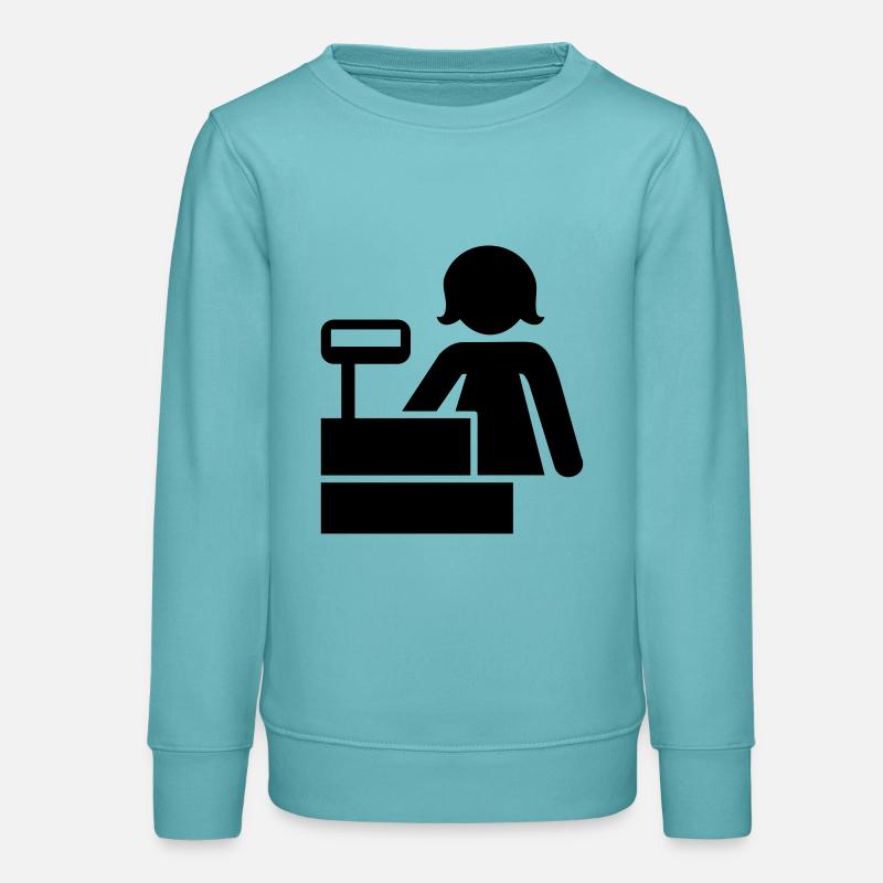 Caissière - Sweat ado bio Stanley/Stella - turquoise pastel