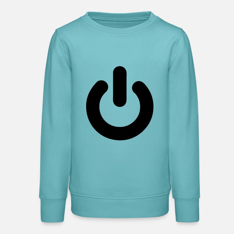 on, off, des commutateurs, pc, ordinateurs, - Sweat ado bio Stanley/Stella - turquoise pastel