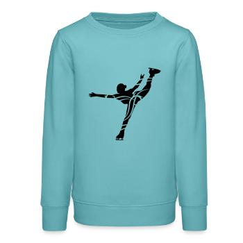 Ice Skating female de - Teenager Organic Sweatshirt Mini Changer von Stanley/Stella - Pastelltürkis - Vorne - AI Model Teenager Male light (155cm)