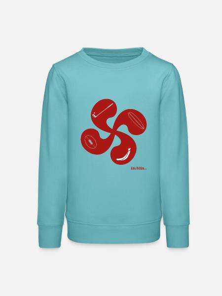 Kreuz Baskensport - Teenager Organic Sweatshirt Mini Changer von Stanley/Stella - Pastelltürkis