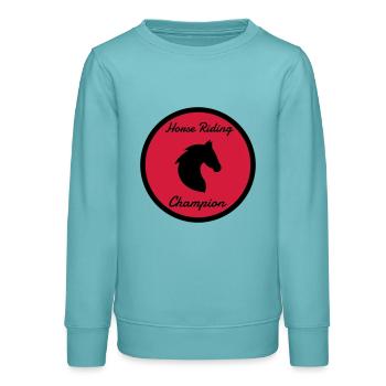 Reiten / Pferd / Reiter / Pferdesport - Teenager Organic Sweatshirt Mini Changer von Stanley/Stella - Pastelltürkis - Vorne - AI Model Teenager Male light (155cm)