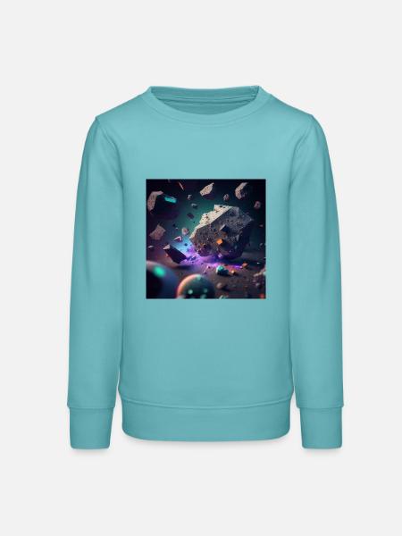 Weltraumschrott - Teenager Organic Sweatshirt Mini Changer von Stanley/Stella - Pastelltürkis