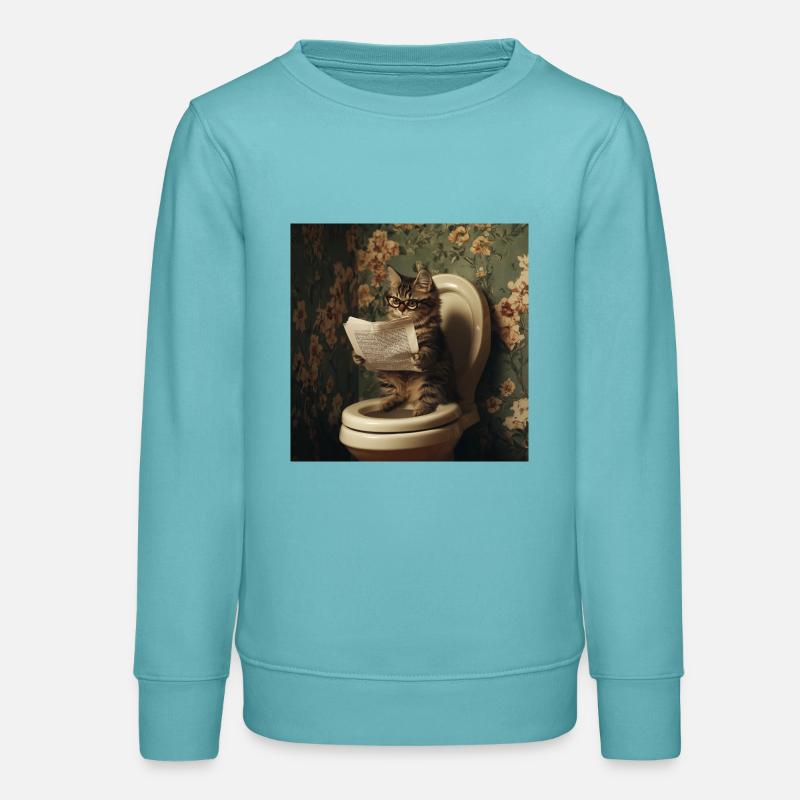 Litter box - Teens Organic Sweatshirt by Stanley/Stella - pastel turquoise