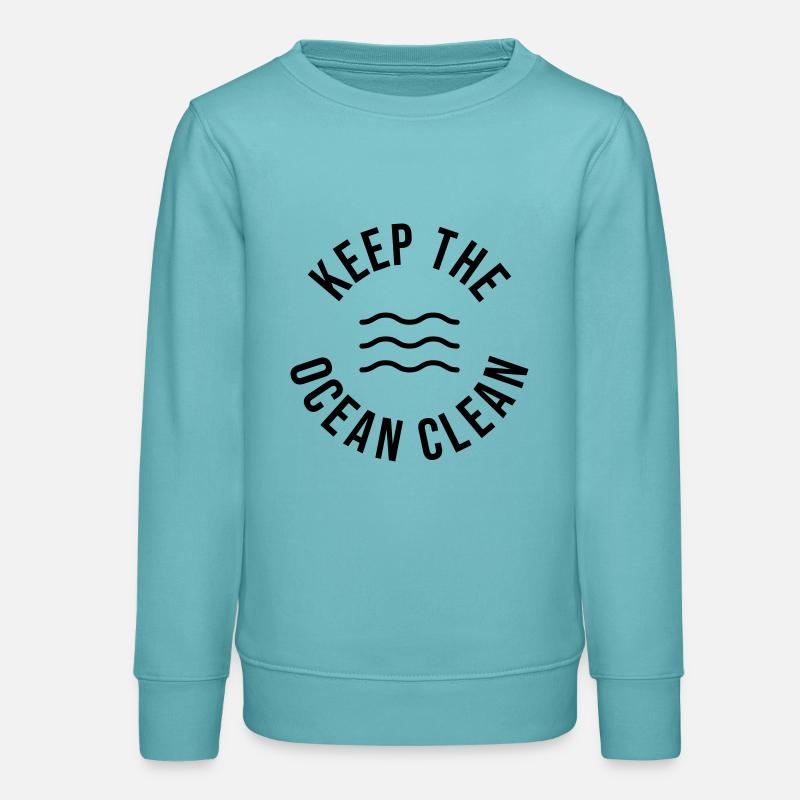 Keep the Ocean clean - Teens Organic Sweatshirt by Stanley/Stella - pastel turquoise