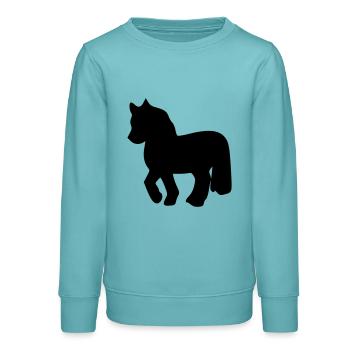 poney - Sweat ado bio Stanley/Stella - turquoise pastel - Devant - AI Model Teenager Male light (155cm)