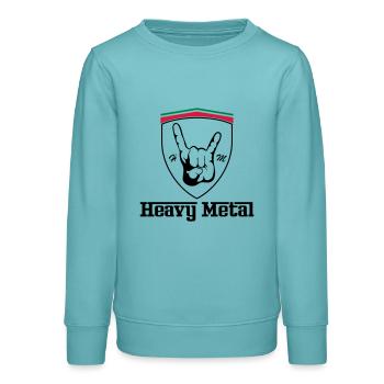 HEAVY METAL!!! Italian Ferrary Style - Teenager Organic Sweatshirt Mini Changer von Stanley/Stella - Pastelltürkis - Vorne - AI Model Teenager Male light (155cm)