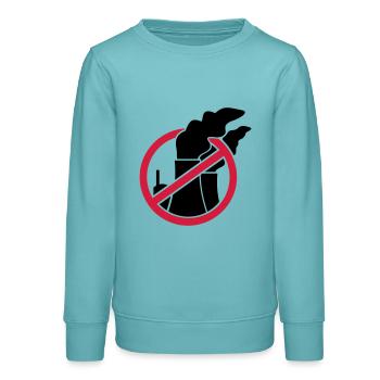 Atomkraft - Teenager Organic Sweatshirt Mini Changer von Stanley/Stella - Pastelltürkis - Vorne - AI Model Teenager Male light (155cm)