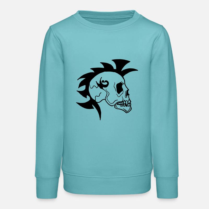 Skull - Sweat ado bio Stanley/Stella - turquoise pastel
