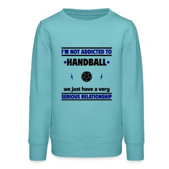 Ich bin nicht süchtig nach Handball - Teenager Organic Sweatshirt Mini Changer von Stanley/Stella - Pastelltürkis - Vorne - AI Model Teenager Male light (155cm)