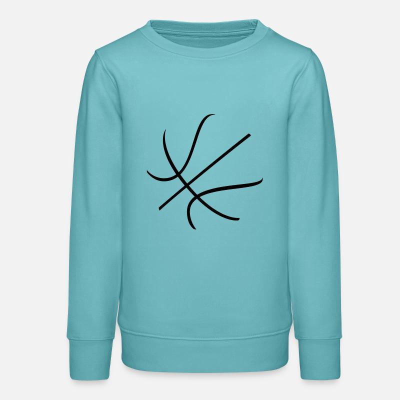 lines - Teens Organic Sweatshirt by Stanley/Stella - pastel turquoise