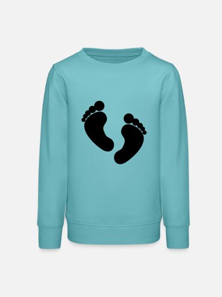 füsse symbol - Teenager Organic Sweatshirt Mini Changer von Stanley/Stella - Pastelltürkis