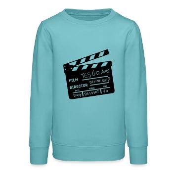60 Jahre Kino klatschen - Teenager Organic Sweatshirt Mini Changer von Stanley/Stella - Pastelltürkis - Vorne - AI Model Teenager Male light (155cm)