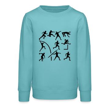 Zehnkampf - Teenager Organic Sweatshirt Mini Changer von Stanley/Stella - Pastelltürkis - Vorne - AI Model Teenager Male light (155cm)