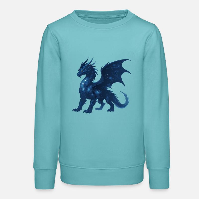 Dragon - Teens Organic Sweatshirt by Stanley/Stella - pastel turquoise