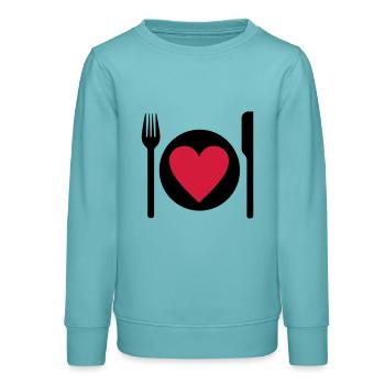 essen - Teenager Organic Sweatshirt Mini Changer von Stanley/Stella - Pastelltürkis - Vorne - AI Model Teenager Male light (155cm)