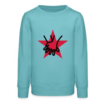 Secourisme / Secouriste / Secours / Secourir - Sweat ado bio Stanley/Stella - turquoise pastel - Devant - AI Model Teenager Male light (155cm)