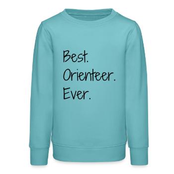 Orienteering / Orienteer / Orientierungslauf - Teenager Organic Sweatshirt Mini Changer von Stanley/Stella - Pastelltürkis - Vorne - AI Model Teenager Male light (155cm)