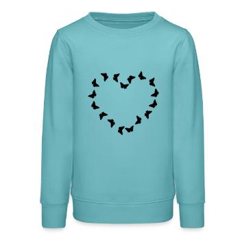 love_papillon - Teenager Organic Sweatshirt Mini Changer von Stanley/Stella - Pastelltürkis - Vorne - AI Model Teenager Male light (155cm)