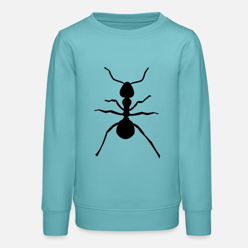 grosse fourmi noire - Sweat ado bio Stanley/Stella - turquoise pastel