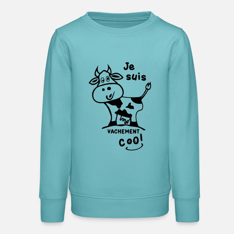 vachement_cool0 - Stanley/Stella junior sweatshirt økologisk - pastelturkis