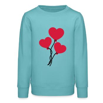 Ballon - Sweat ado bio Stanley/Stella - turquoise pastel - Devant - AI Model Teenager Male light (155cm)