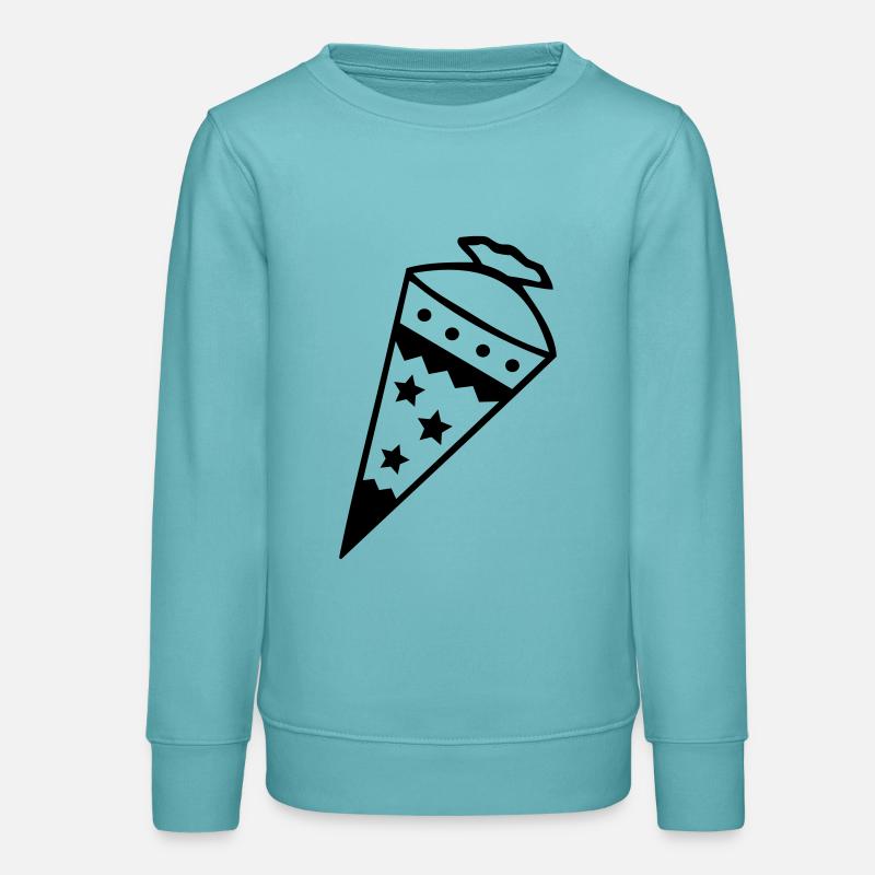 pain de sucre cornet - Sweat ado bio Stanley/Stella - turquoise pastel