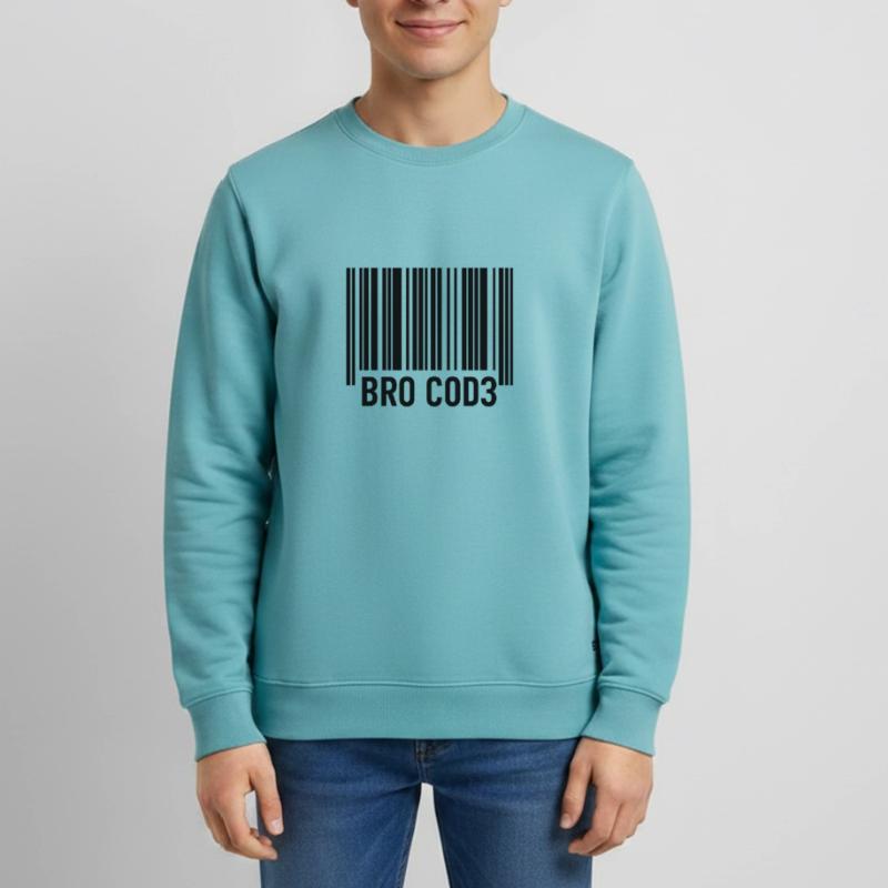 Bro Cod3 Barcode Design - Bro Code Teens Organic Sweatshirt by Stanley/Stella