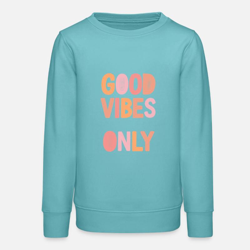 Pastel Statement Art - Teens Organic Sweatshirt by Stanley/Stella - pastel turquoise