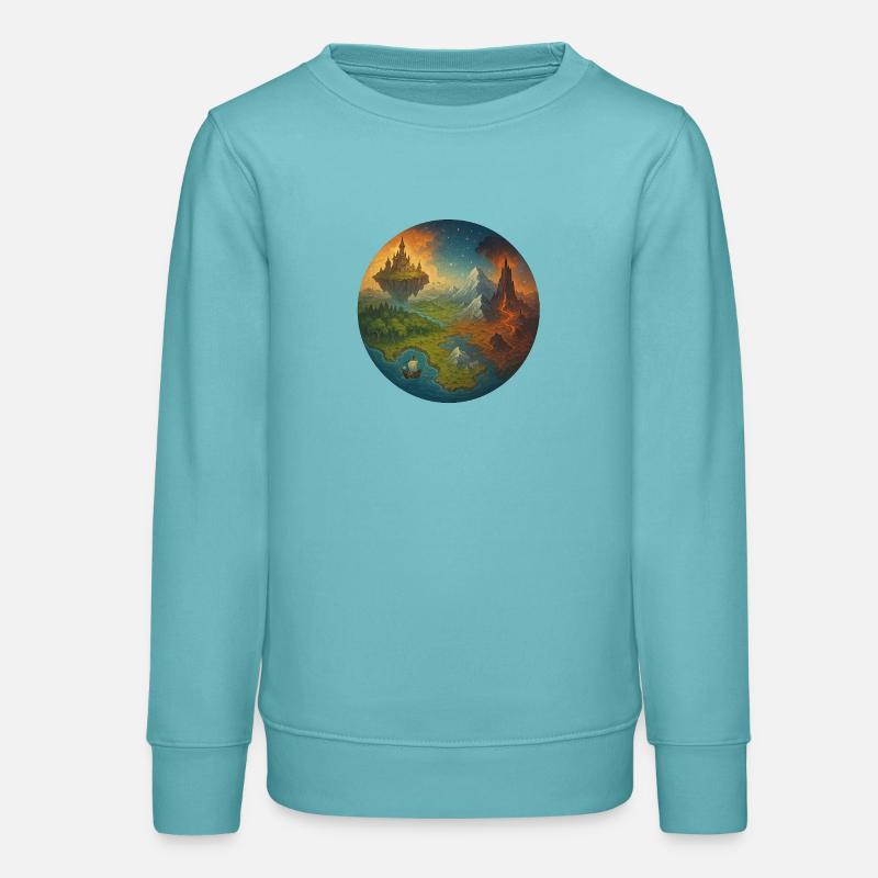 Azeroth - Teens Organic Sweatshirt by Stanley/Stella - pastel turquoise