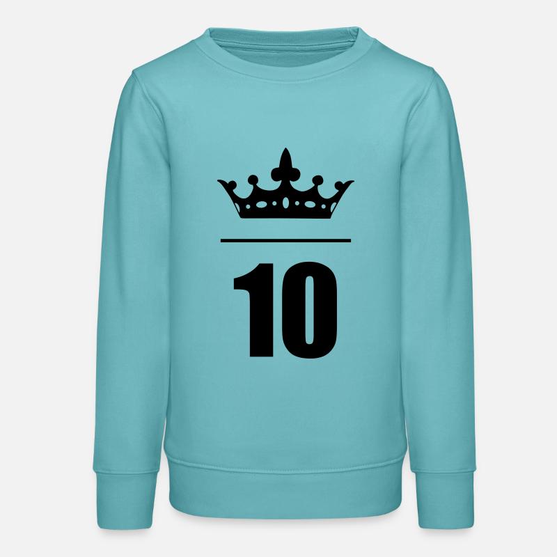 10e anniversaire - Sweat ado bio Stanley/Stella - turquoise pastel