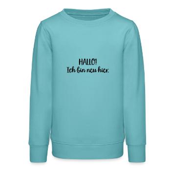 baby neu hier - Teenager Organic Sweatshirt Mini Changer von Stanley/Stella - Pastelltürkis - Vorne - AI Model Teenager Male light (155cm)