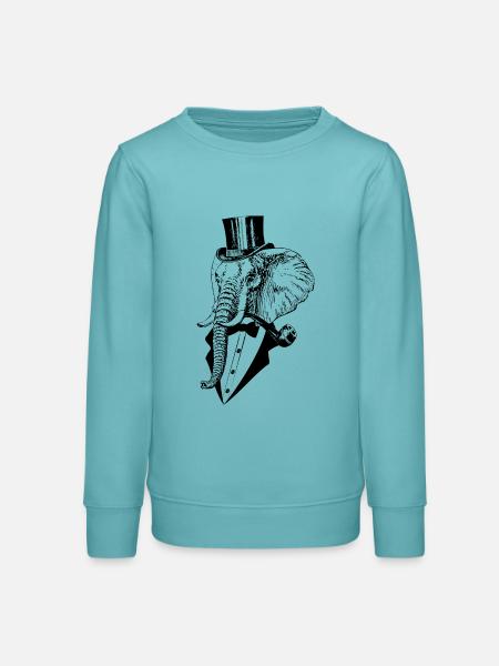 like a sir Elefant - Teenager Organic Sweatshirt Mini Changer von Stanley/Stella - Pastelltürkis