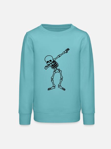 skull dabbing - Teenager Organic Sweatshirt Mini Changer von Stanley/Stella - Pastelltürkis