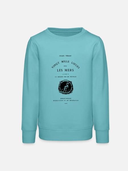 Verne book cover - Teenager Organic Sweatshirt Mini Changer von Stanley/Stella - Pastelltürkis