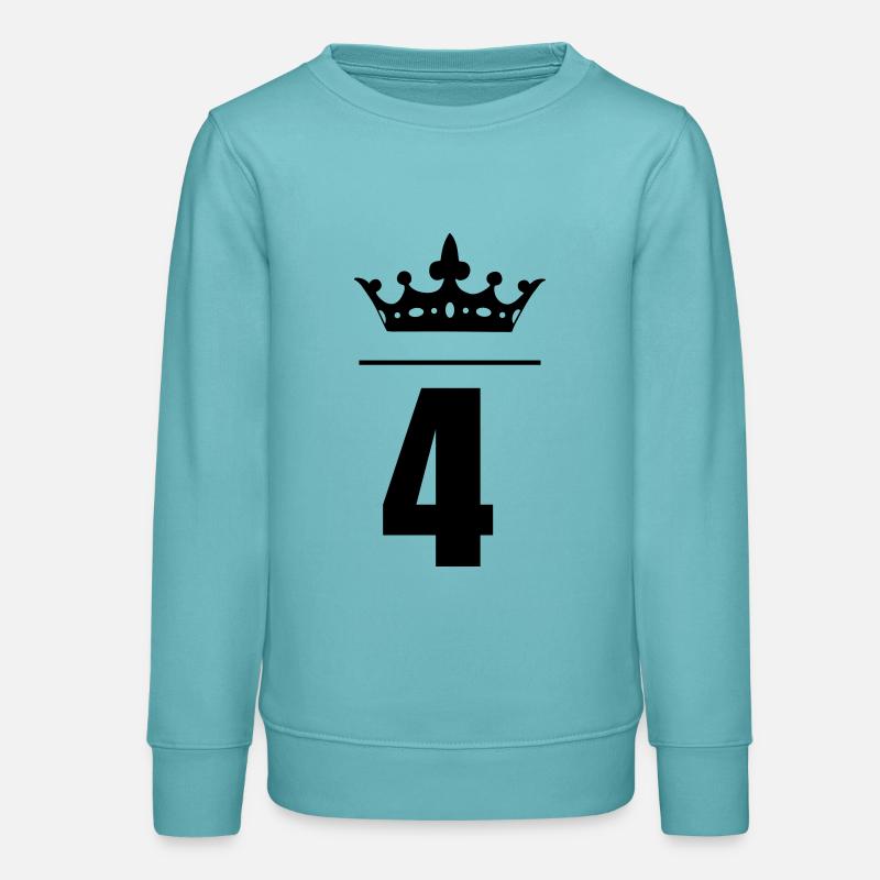 4 ans d'âge - Sweat ado bio Stanley/Stella - turquoise pastel