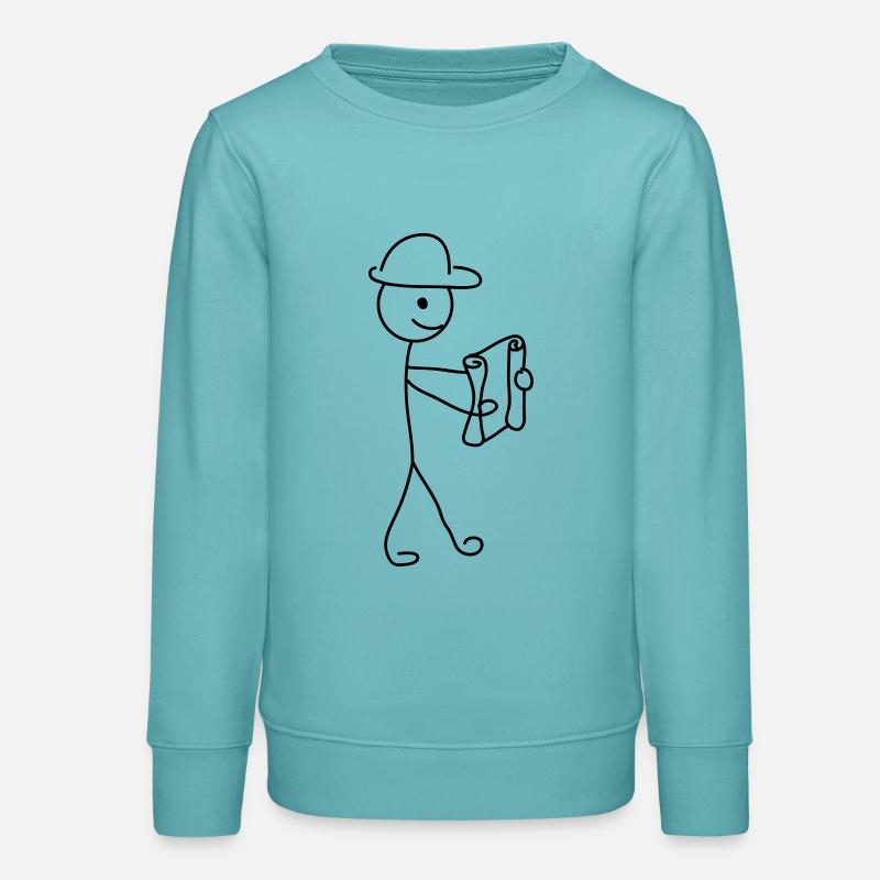 Construction Worker - Teenager Organic Sweatshirt Mini Changer von Stanley/Stella - Pastelltürkis