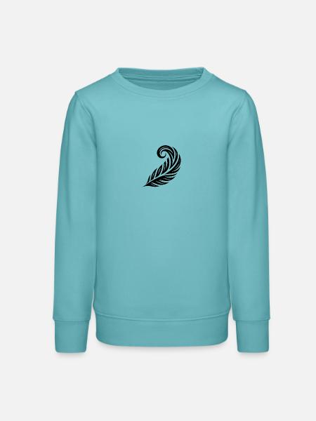 Geschwungene Tinten Feder - Teenager Organic Sweatshirt Mini Changer von Stanley/Stella - Pastelltürkis