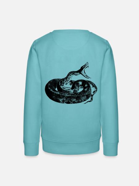 Schlange - Teenager Organic Sweatshirt Mini Changer von Stanley/Stella - Pastelltürkis